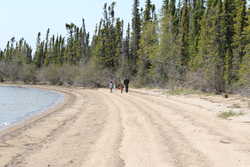 walking on second beach